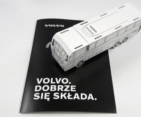 Papierowy autobus VOLVO